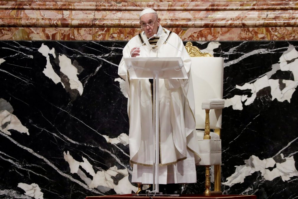 Pope Francis holds Chrism Mass on Holy Thursday at the Vatican