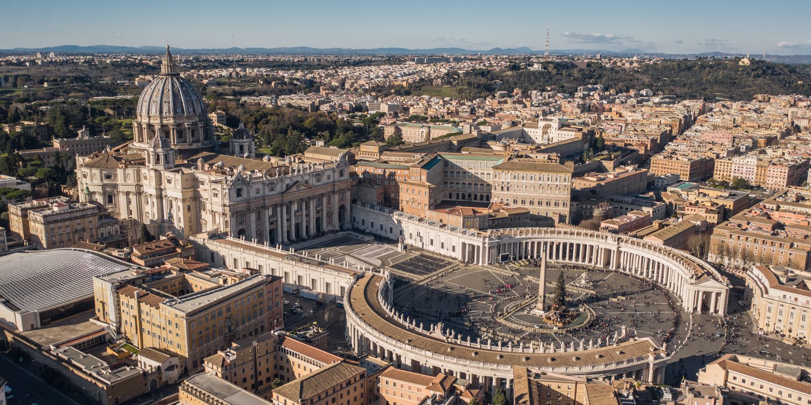 Aerial,View,Of,St.,Peter’s,Basilica,And,St.,Peter’s,Square