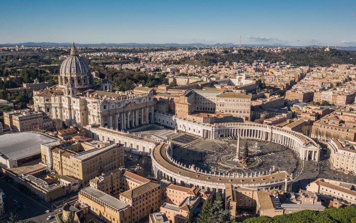 Aerial,View,Of,St.,Peter’s,Basilica,And,St.,Peter’s,Square