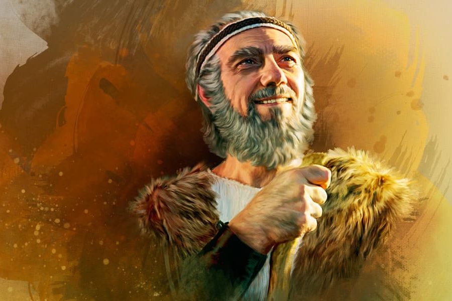 elias Ilustração do profeta Elias sorrindo